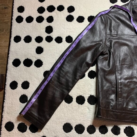 Brody Y2K Leather Moto Bomber Biker Jacket Women's Small Black Motorcycle Retro - Picture 13 of 14